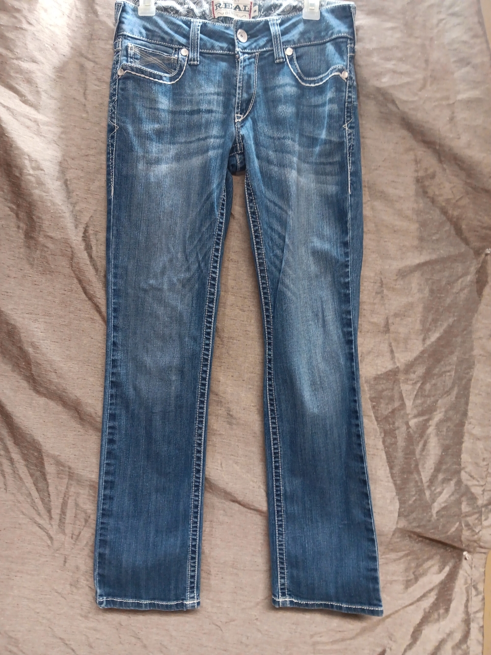 Ariat Woman's Real Denim Jeans with Branded Button - Picture 2 of 9